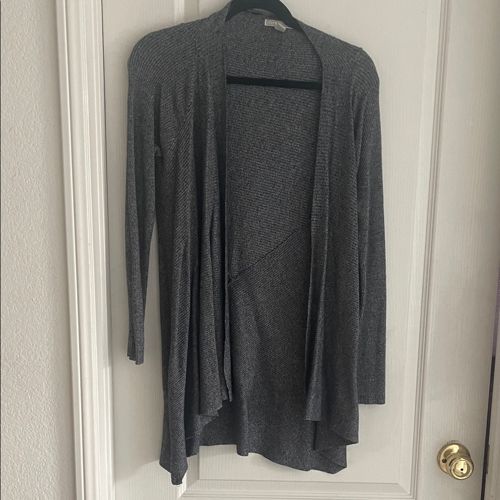 Dana Buchman Charcoal Open Front Cardigan